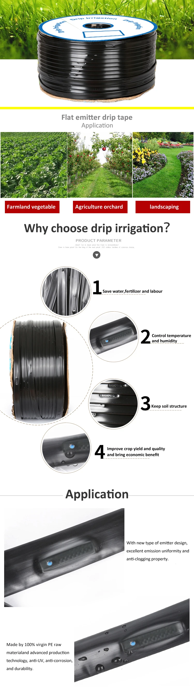 Layflat hose /irrigation drip hose for drip irrigation