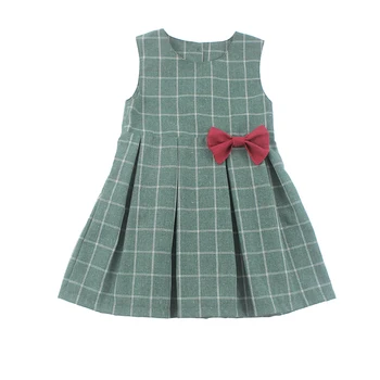 baby girl green plaid dress