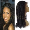 100% virgin unprocessed Brazilian Hair PU Perimeter Celebrity Curly Silk Top Full Lace Wigs for black women