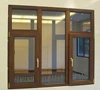 Villa wooden composite aluminum window, solid red oak window & lacquer finishing.
