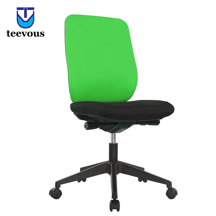 Optional Functional Green Office Swivel Chair Cheap Armless