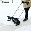 Bi-Directional Wheeled Snow Shovel Pusher Adjustable Angle
