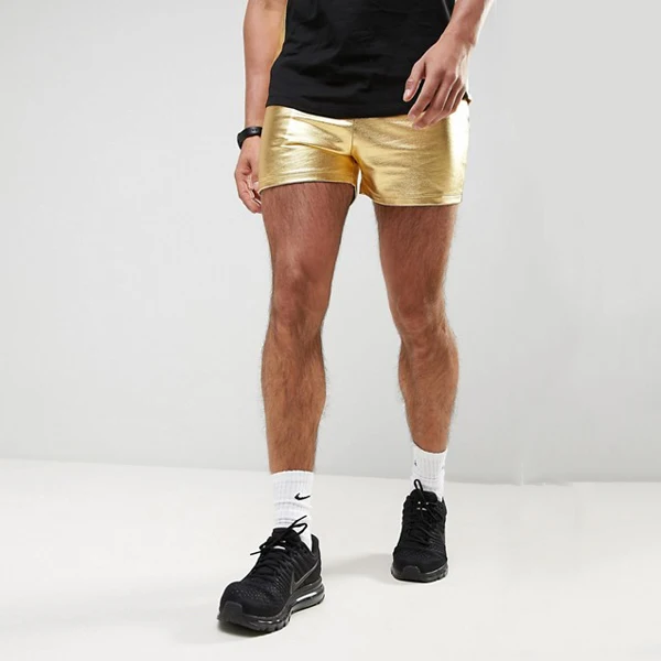 metallic running shorts