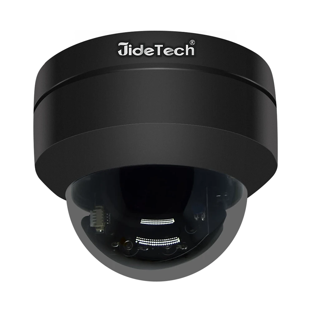 JideTech High Definition 265 POE 1080P 2MP IP Camera Megapixels Mini Dome  PTZ Pan Tilt Dome CCTV Security Camera