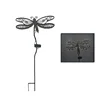 Solar powered dragonfly metal garden stake