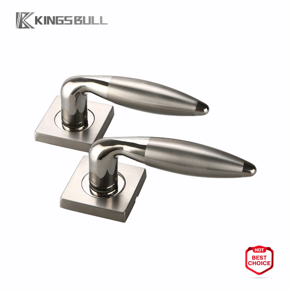 Oval Cheap Mortise Brushed Internal Door Handle Square Rose Interior