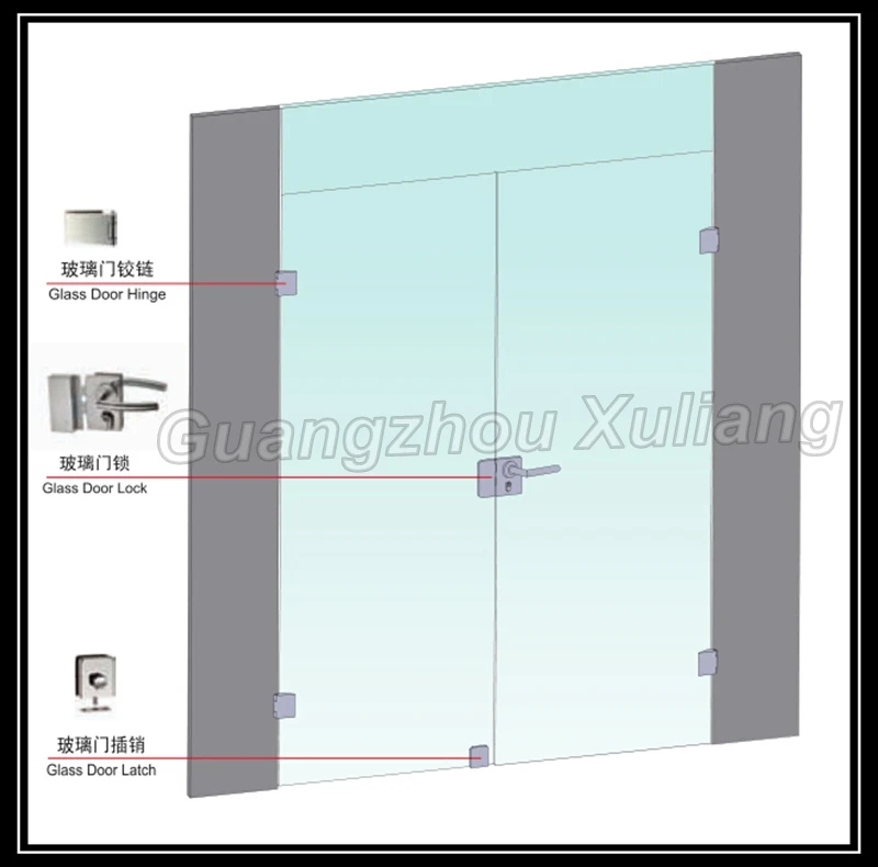 Frameless Commercial Double Glass Doors Double Swing Door Buy Double