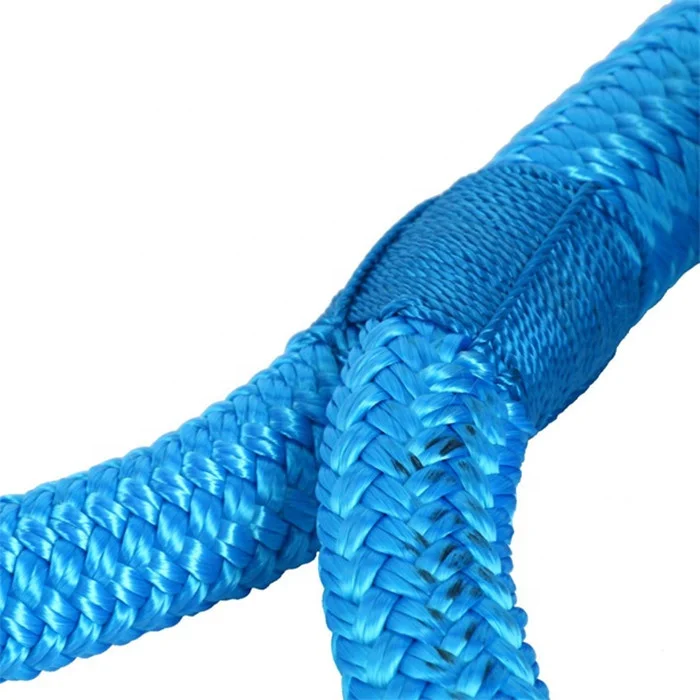 double braided nylon rope with sening treatment in spliced eye and head