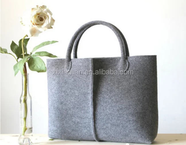 Wholesale Custom Polyester Felt Tote Bags Wool Felt Bags Shopping Bag