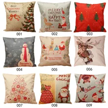 44*44cm Cartoon Printed Cotton Linen Pillow Case Cushion Cover Christmas Home Decorative Cushion Covers E#CH