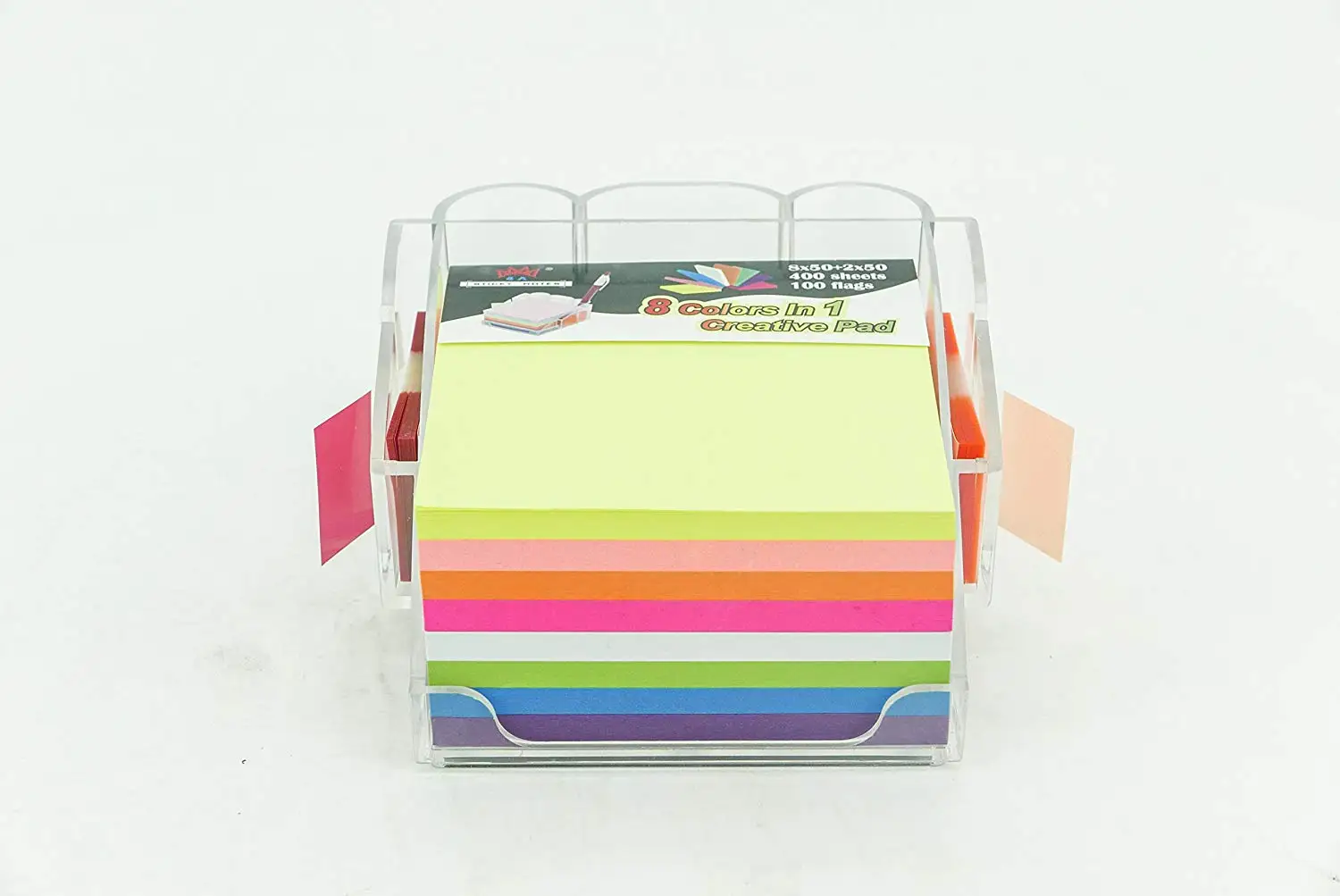 12 Pads Super Sticky Recycled Notes Fun Sticky Notes for Office Notebook Super Stickies Sticky Notes 1200 Sheets Blue, Pink, Orange, Yellow, Green, Rose 6 Colors Bright Colors Self-Stick Pads School Mini Notes Home 3x3in Sticky Note Tabs