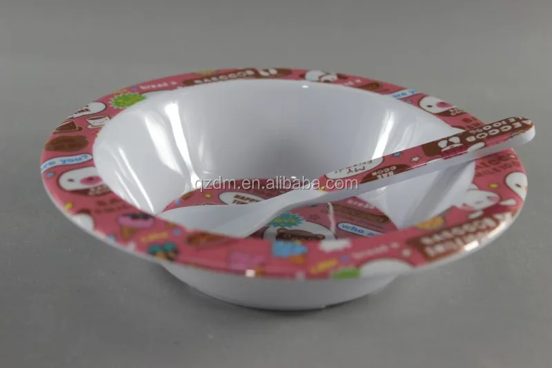 Customizable Melamine Suop Bowl And Spoon Set