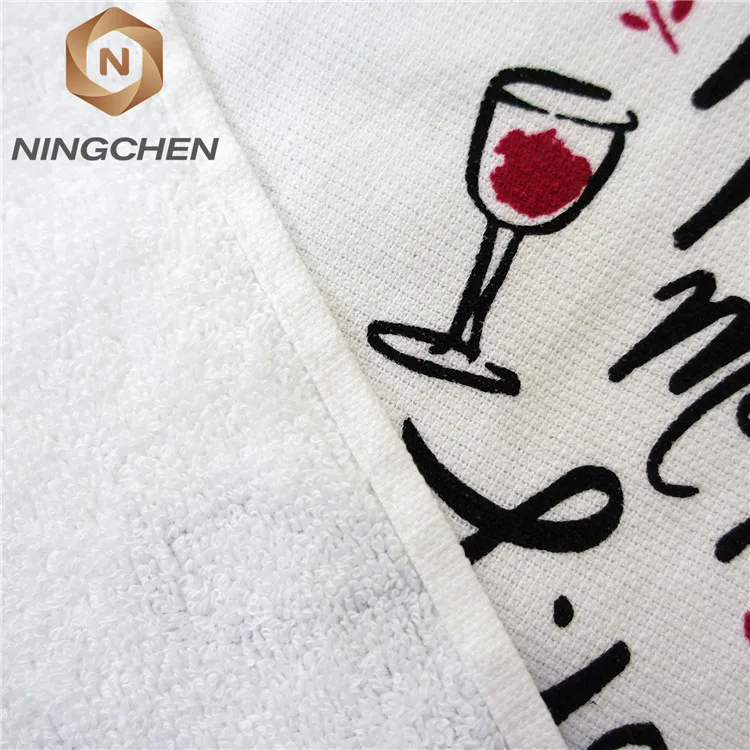 100 Cotton Custom Design Romantic Marry Printing Velour Tea Towel