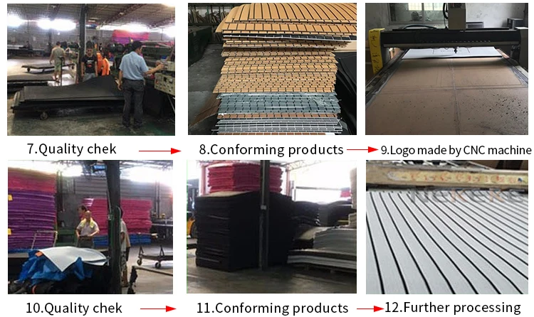 NEKEKE 6 mm thick customized durable marine EVA foam deck pad boat yacht flooring decking Mat