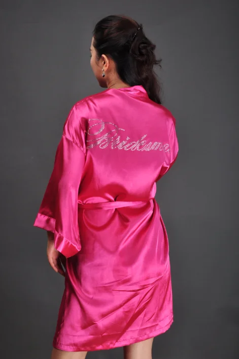 fluffy satin robe
