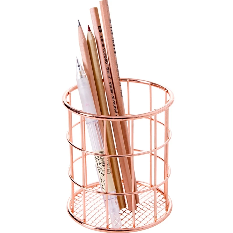 Paper Junkie Rose Gold Desk Organizer Set For Home And Office Supplies,  Accessories With Pen, Pencil, Business Card, Note, And Clip Holders : Target