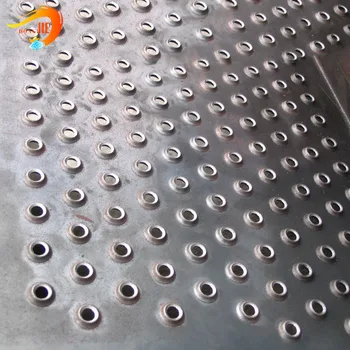 slip resistant safety walkway galvanized dimpled hole perforated dimpled aluminum sheet