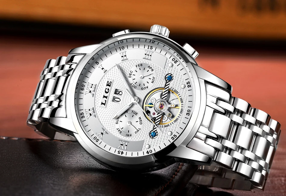 Liges Man Watches Automatic Mechanical | Lige Brand Men Watch Automatic ...