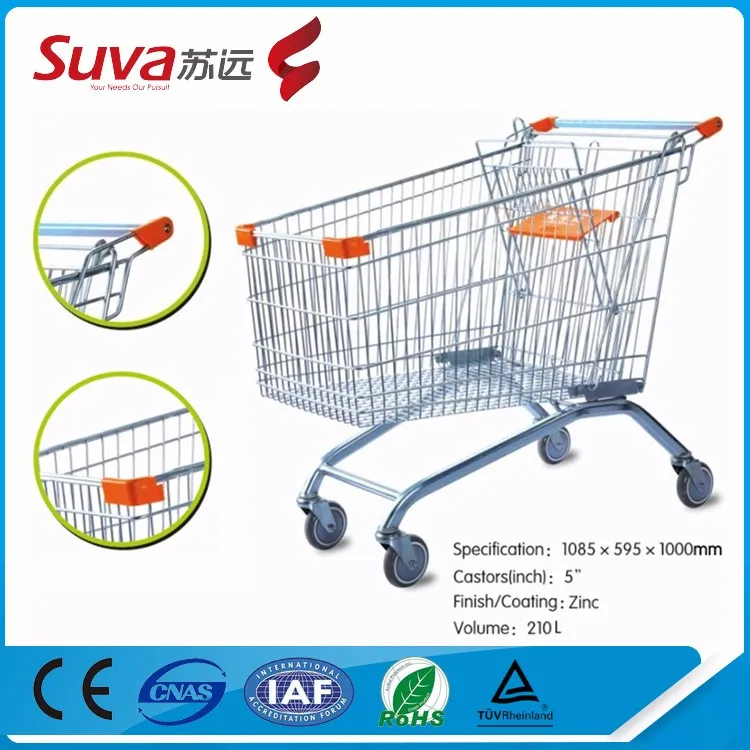 Super Large Supermarket Shopping Trolley European Shopping Trolley