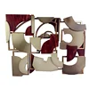 Modern Marble Art Steel Frame Wall Decoration Sculpture For Hotel Decoration