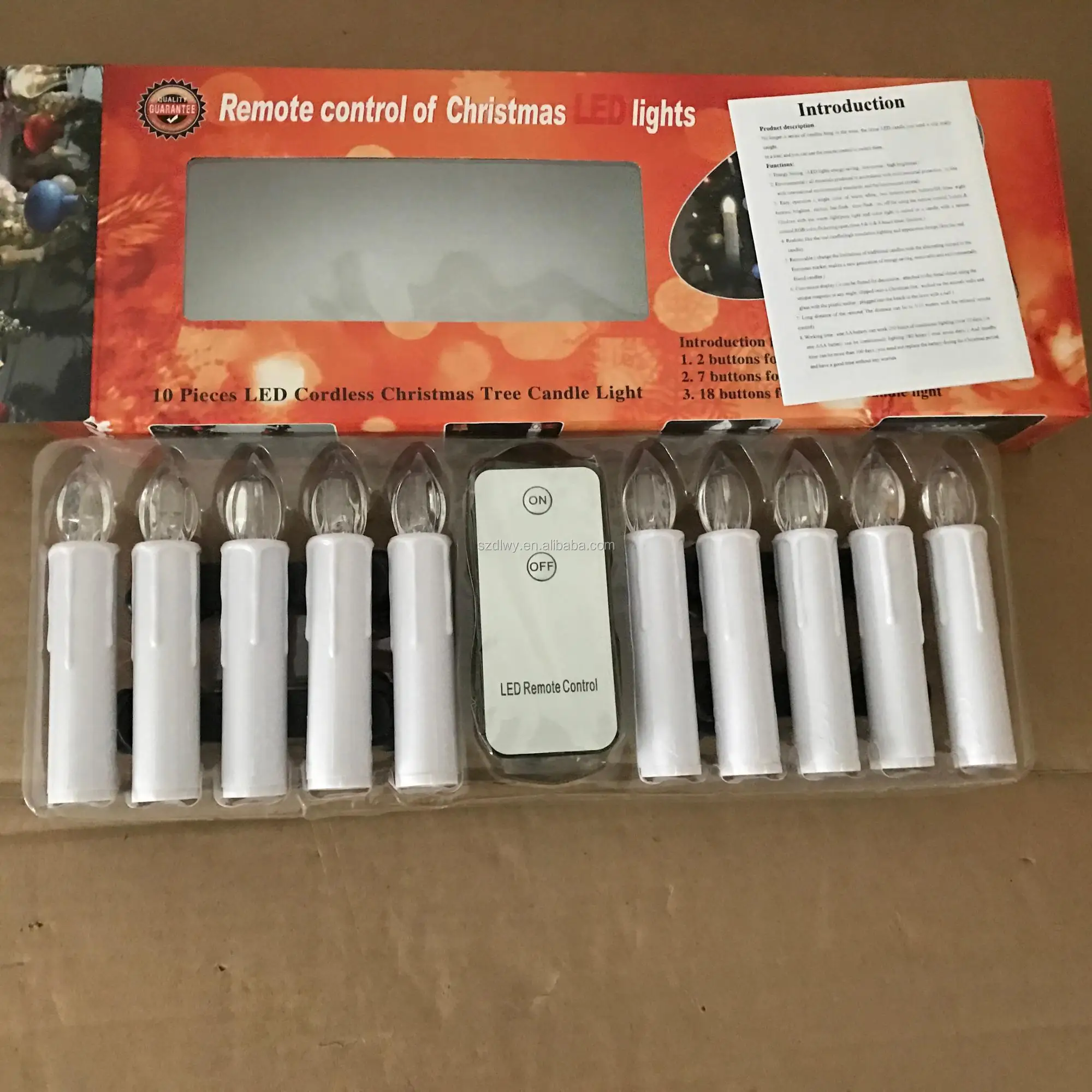 Wireless Christmas Tree Light Remote Control Led Candles Set Of 10 Candles With Remote Control