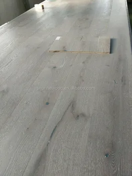 A buon mercato bianco sbiancato spazzolato uv laccati vasta tavole ... Pavimento in tavole di legno