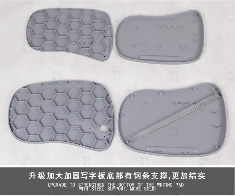 Training Chair with Writing Board Fabric Upholstery Sketching Chair Institutional Hall Chair