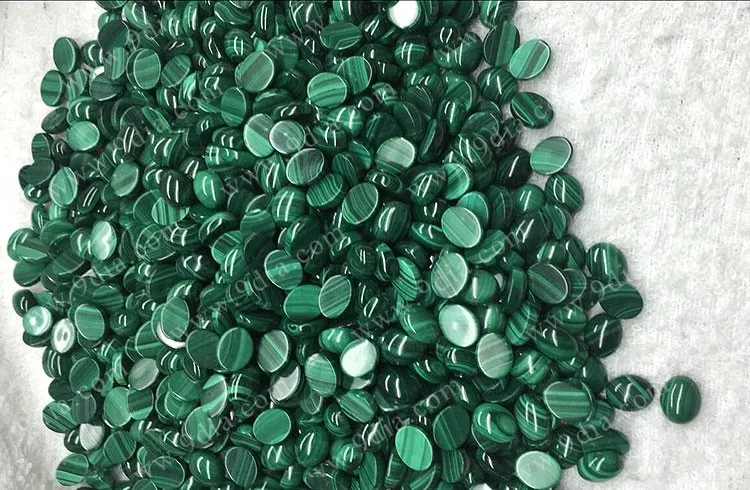 Wholesale Natural Malachite Loose Gemstones in Various Shapes White Heart Oval Star Pear Flower Square Rectangle Heart