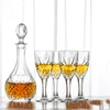 Exquisite 850 ml Crystal Wine Decanter Set with 4pcs Wine Glasses