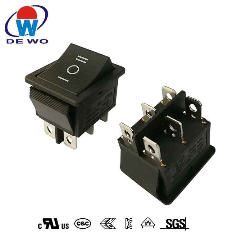 Dpdt Three Position Momentary On Off On Rocker Switch - Buy Dpdt ...