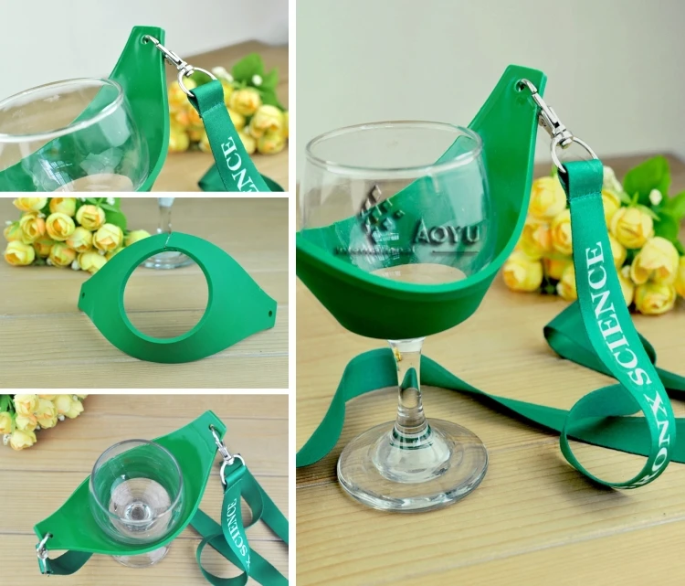 Custom Wine Glass Holder Lanyard With Colorful Printing Buy Wine