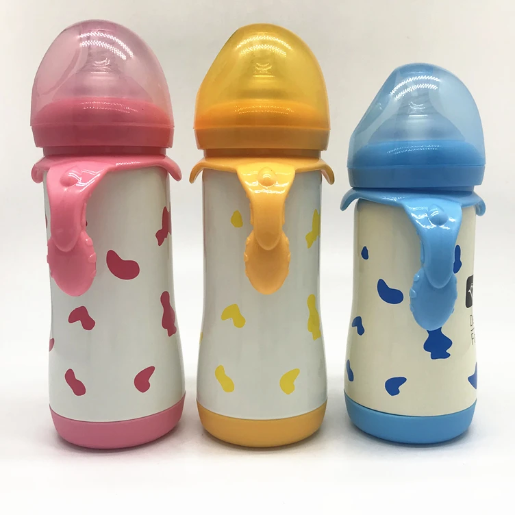 Stainless Steel Baby Milk Bottle With Sippy Cute Baby Feeding Bottle Buy Baby Feeding Bottle