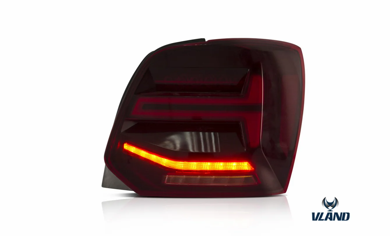 VLAND manufacturer for car lamp for POLO 2011-2018 LED tail lamp with sequential indicator+DRL+reverse light+park light