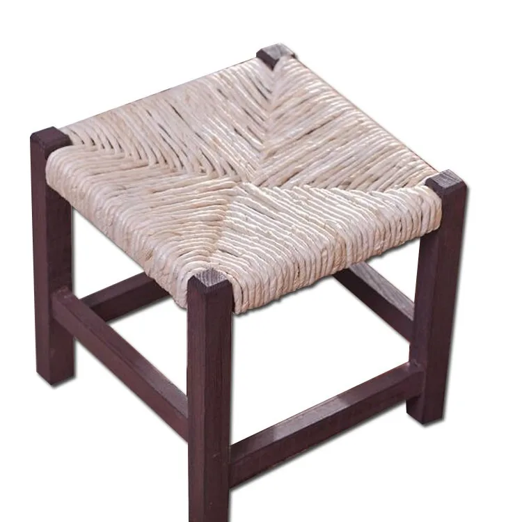 Beautiful Rustic Style Custom Corn Husk Weaving Wood Stool Buy Wood