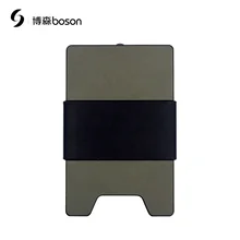 Горячая продажа Rfid Блокировка Алюминиевый Тонкий Карманный металлический кошелек с зажимом для денег