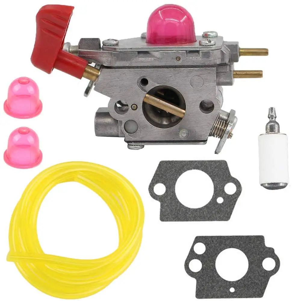 Get Quotations · KingFurt Carburetor Kit for Poulan BVM200FE Gas Blower Fuel Filter Replaces 545081857 C1U-W43B C1U
