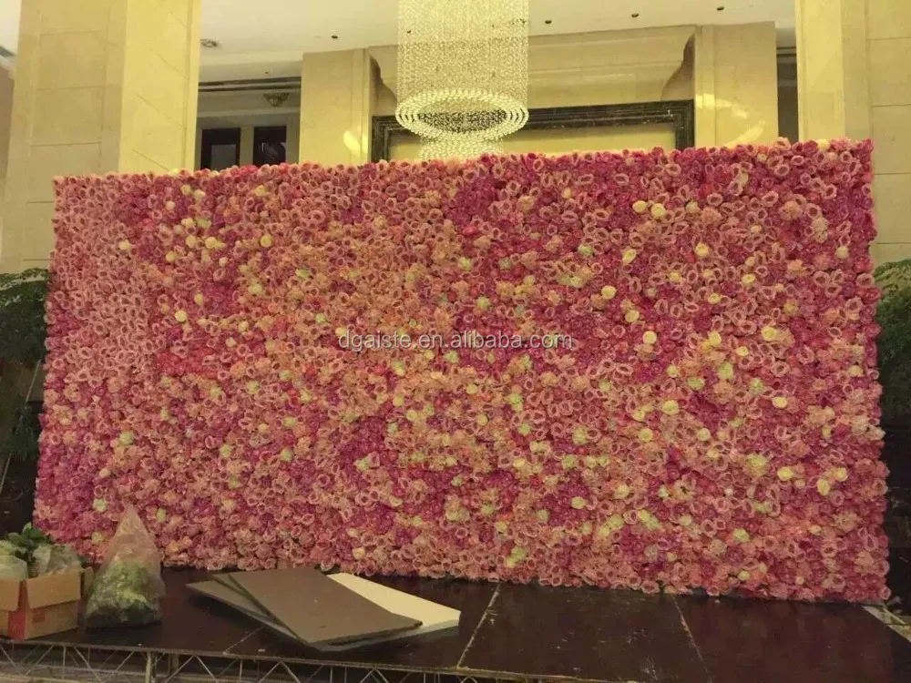 Romantic Designed Flower Wall Wedding Decoration Silk Rose Flower Buy