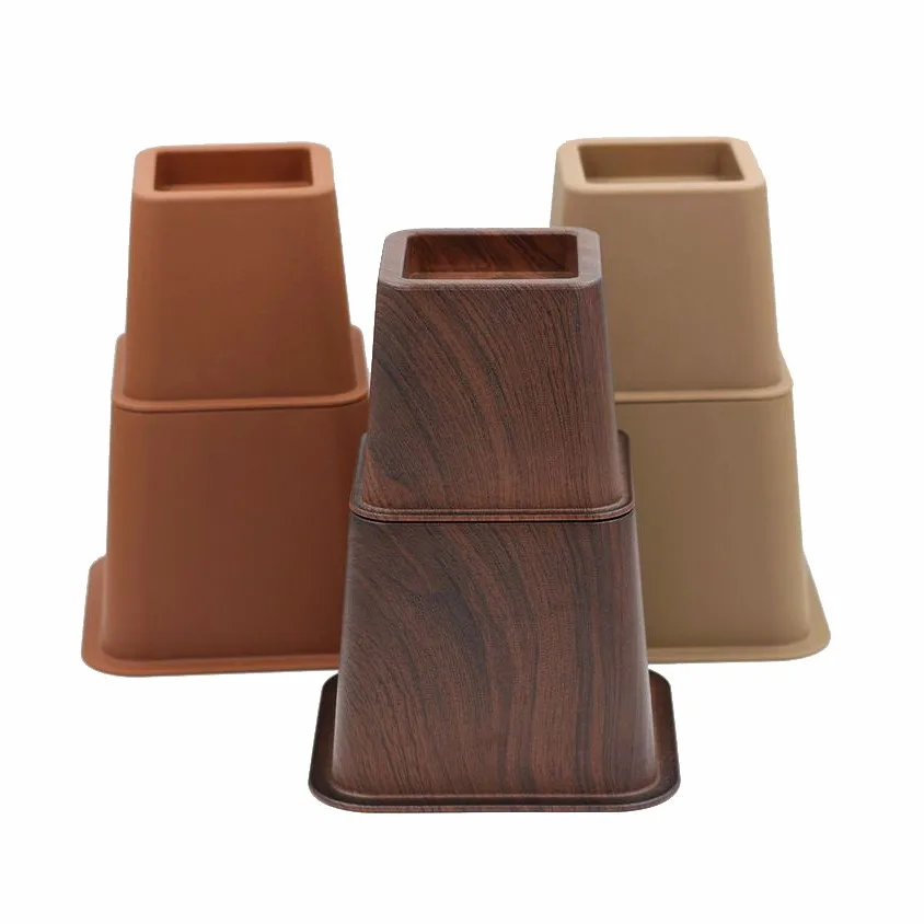 Factory 225mm Low Wooden Furniture Feet Plastic Adjustable Bed Risers ...