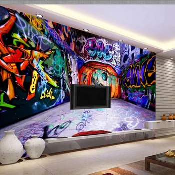 現代 3d スペース落書き装飾絵画インドネシア壁紙壁の装飾の壁紙