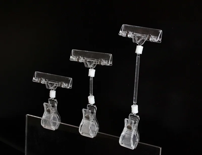 Transparent Plastic Material Plastic Pop Clip,Plastic Label Holder Clip