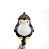 Rhinestone Christmas Chubby Penguin Animal Shape Retractable ID Badge Reel