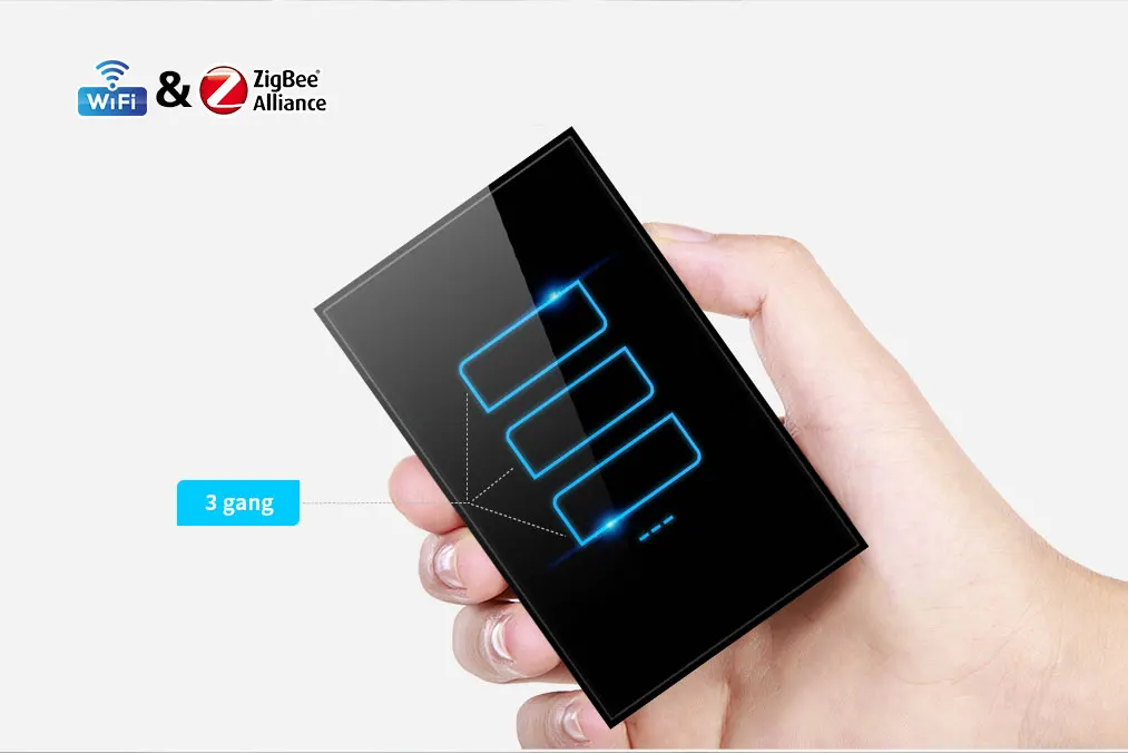 Lanbon smart home 2019 new product L7 smart switch zigbee phone app control 3 gang wifi switch - ANKUX.COM