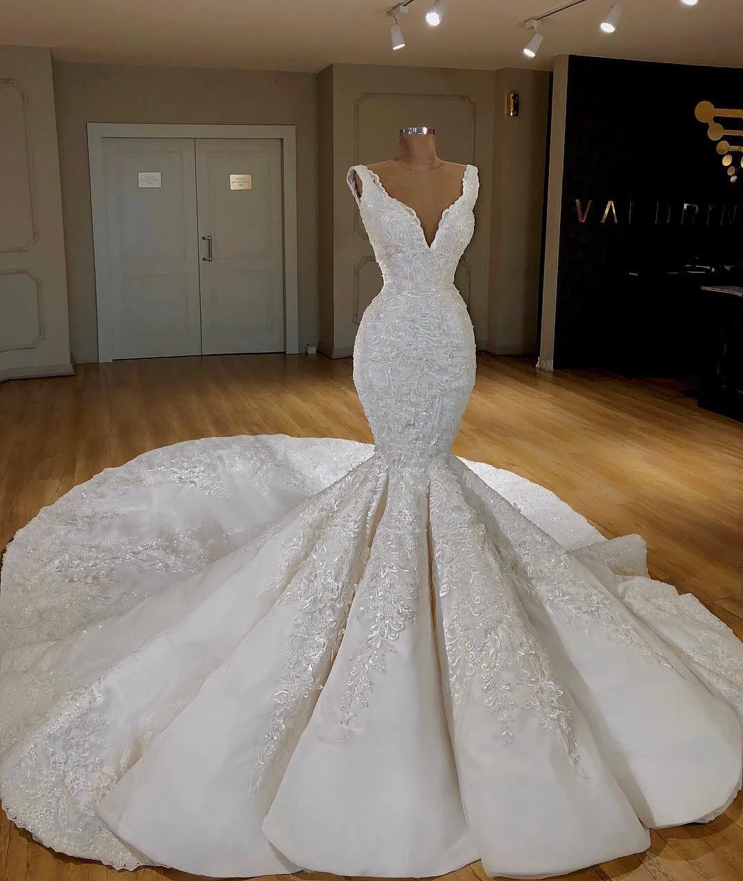 Asa 522 Hot Sale Appliqued Sequined Long Tail 2019 Mermaid Dress