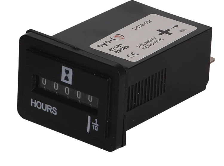 SYS-3 Quartz Hour Meter Electronic Full Sealed Counter for Motor on Engineer and Machinery 0-99999.9 Hours