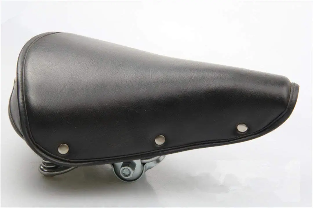 Mountainy Vintage Leisure Bicycle Seat Saddle Leather Cushion For PU Comfort Fixed Gear Bike Retro Rivet Seat Cushion Thickened Super Soft