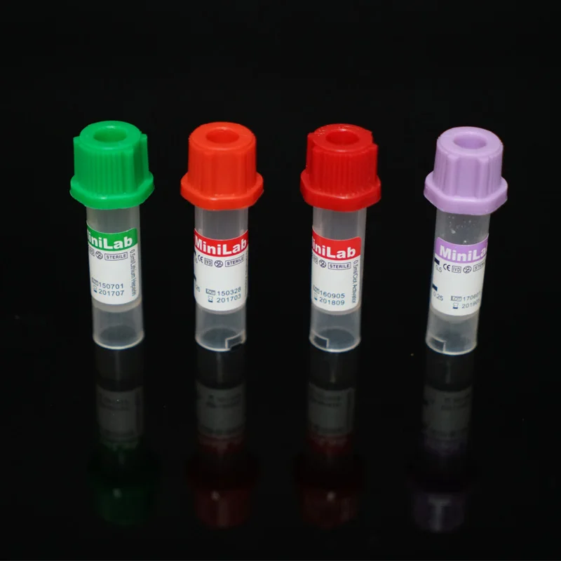 mini medical Paediatric disposable plastic 0.5ml edta k2 k3 micro blood collect collection tube