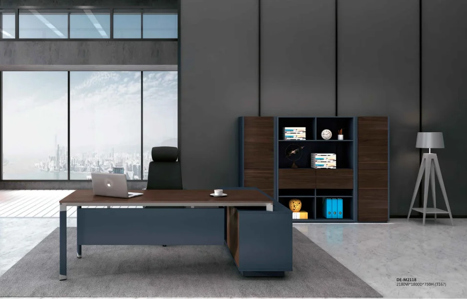 Bureau De Bureau Moderne En Forme De L Pour Le Patron,Livraison ...