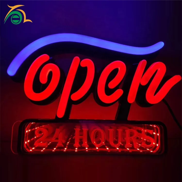 China factory custom made acrylic neon light sign OPEN for stores good price high quality led neon light