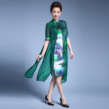 modern chinese silk dress