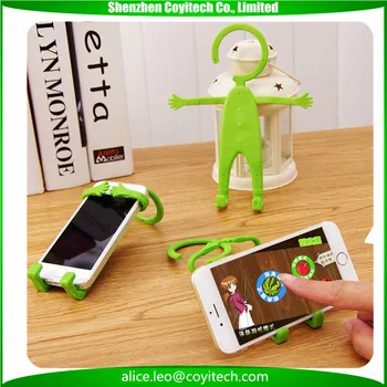 Man Shape Colorful Funny Cell Phone Holder For Bicycle Desk
